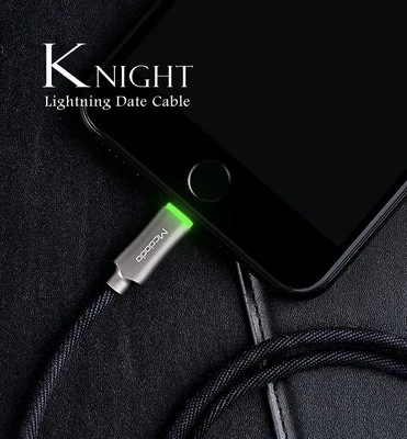 Turn OFF Smart LED Auto Disconnect Data USB Charging Cable iPhone 13 Pro/12/11/X - Image 1 of 4