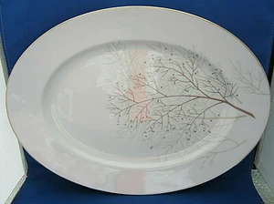 Rosenthal 15" Plato Ovalado ZARZA 3092 Ramas de Árbol Centro Borde Dorado Usado en Excelente Condición - Imagen 1 de 3