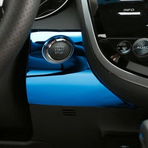 For 2018-2021 Toyota Camry Blue Titanium Ignition Switch Start Button Panel Trim - Picture 1 of 5