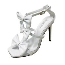 Elegant Roman Women Stiletto Black Zip Open Toe Sandals Ankle Strap Bownot Shoes