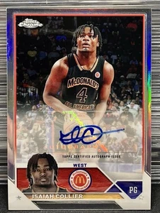 2023 Topps Chrome Basketball Mcdonald’s All American Autograph Isaiah Collier - Bild 1 von 2