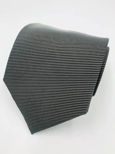 Elegant Black/Silver Boccola Men's Tie - 58" x 3 7/8" - Picture 1 of 6