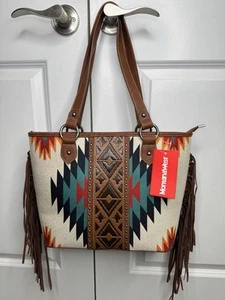 Montana West Aztec Tapestry Tote Shoulder Bag Women's Western Fringe Tote - Picture 1 of 15