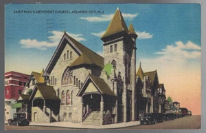 PC-4557**Vtg. PC 1955**Saint Paul Methodist Church** Alantic City, New Jersey - Picture 1 of 2