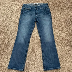 Ariat VERO jeans denim donna 34L blu bootcut vita media punto spesso western - Foto 1 di 15