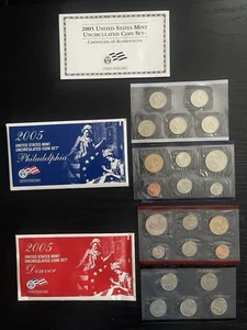 2005 Uncirculated Coin Set U.S Mint Government Packaging OGP COA - Picture 1 of 2