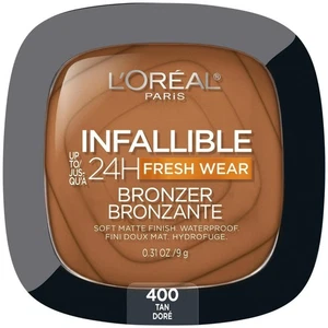 LOreal Paris Infallible 24H Fresh Wear Soft Matte Finish Longwear Bronzer 400 Ta - Picture 1 of 5