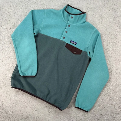 Patagonia Sweater Womens XS Blue Synchilla 1/4 Quarter Snap Fleece Pullover - Image 1 of 4