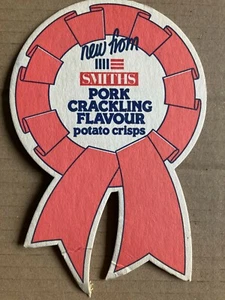 INTRODUCING NEW FROM SMITHS PORK CRACKLING FLAVOUR CRISPS BEER BAR DRINKS MAT - Picture 1 of 2