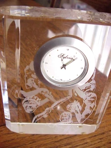RELOJ ESCRITORIO BARONA CASINO CRISTAL, LOS SALUDADORES POR DENNY HASKEW - Imagen 1 de 8