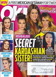OK! Magazine October 21 2013 Kim Khloe Kourtney Kardashian Jason Statham - Picture 1 of 3