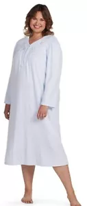 Miss Elaine Nightgown Women's Plus Size 3X Blue Soft Sleepwear Lounger Gorgeous - Picture 1 of 4