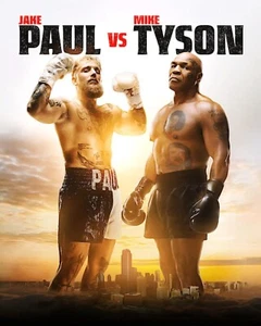 Fotografía a color 8x10 promocional de boxeo de Mike Tyson vs Jake Paul - Imagen 1 de 1