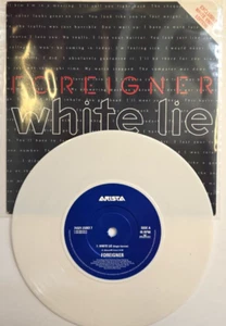 Foreigner – White Lie 7" vinyl record limited white in picture sleeve 1994 rock - Picture 1 of 15