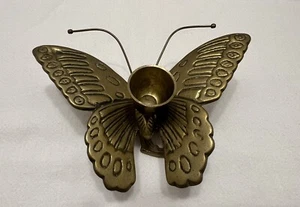 Vintage Messing Schmetterling Kerzenständer 5" x 4 1/4" Blumenfuß Andrea von Sadek - Bild 1 von 18
