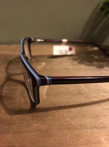 NEW LAURA ASHLEY LILY 2 DARK MAUVE BLACK PURPLE FRAMES 53-16-135 FLEX HINGE - Picture 1 of 10