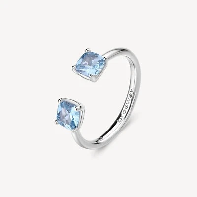 BROSWAY FANCY ANELLO DA DONNA IN ARGENTO 925 E ZIRCONI FCL11B LIGHT BLUE N.14 - Immagine 1 di 4