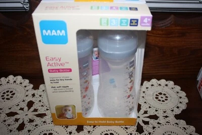 MAM Easy Active Bottle 11 oz (2-Count), Fast Flow Bottles, 4+ Month, Unisex NEW - Image 1 of 3