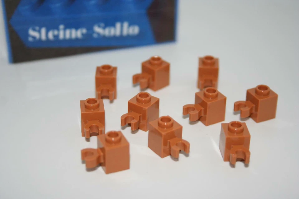 Lego (c) 10x Stein 1x1 con clip - turrón mediano - 30241b - ladrillo con clip