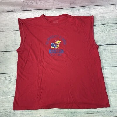The University of Kansas Jayhawks EST. Camiseta roja sin mangas 1865 L Sport Foto 1 de 4