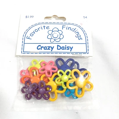 Favorite Findings Crazy Daiy Floral Buttons Assorted Colors & Sizes Set of 12+ - Image 1 of 3
