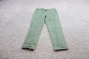 Pantalone Anthropologie donna 29 verde chino il vagabondo floreale testurizzato - Foto 1 di 10