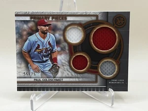 2023 Topps Museum Collection PAUL GOLDSCHMIDT/75 Quad Relic St. Louis Cardinals - Foto 1 di 2