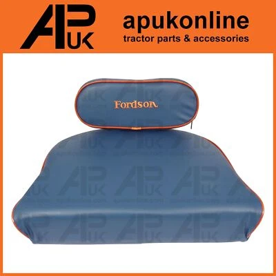 APUK Blue & Orange Emb Logo Seat Pan Cushion Set for Fordson Super Dexta Tractor