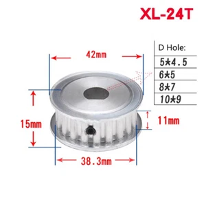 XL 24T Polea de correa de distribución de dientes AF tipo D agujero síncrono ranura de rueda ancho 11 mm - Imagen 1 de 3