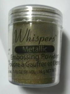 Whispers Metallic Goldl  Embossing Powder  1 Fl Ounce Net  NIP - Picture 1 of 3