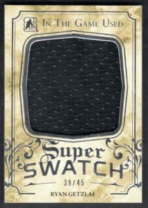 2016-17 Leaf In The Game Used Super Swatch Silver Ryan Getzlaf Jersey 39/45