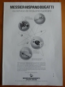 6/1978 PUB MESSIER HISPANO BUGATTI SNECMA INDUSTRIE NUCLEAIRE ORIGINAL FRENCH AD - Imagen 1 de 1