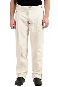 Dolce&Gabbana Men's Off White Pleated Corduroy Casual Pants - Picture 1 of 4