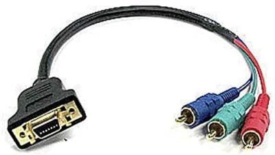 D terminal (female) - component (male) conversion video cable 0.3m - Image 1 of 4