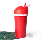 600ml 20oz Red Plastic Santa Cup Tumbler Santa Hat Cup With Lid And Straw _cu