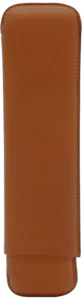 MARTIN WESS NATURAL SMOOTH GOATSKIN / COWHIDE LEATHER 2 CHURCHILL CIGAR CASE NEW - Picture 1 of 3