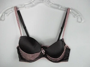 Oh La La Chiri Paris Women's Size 32 B Houndstooth Underwire Full Coverage Bra - Picture 1 of 12