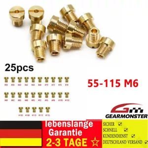 25x Hauptdüse 55-115 M6 für Dellorto & Mikuni Vergaser 6mm Hauptdüsen Düsenset - Bild 1 von 7