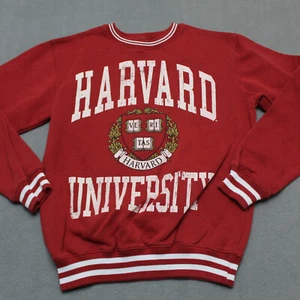 Harvard Sweatshirt Mens Small Red University Crewneck Pullover Sweater Spellout - Picture 1 of 8