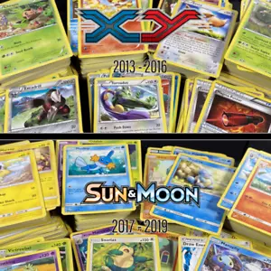Pokémon Card Lot XY + Sun & Moon 2013 - 2019 Common Uncommon Rare 80 Total - Picture 1 of 4