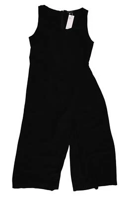 Mono Eileen Fisher 251390 para mujer negro cami recortado envolvente talla mediana Foto 1 de 3
