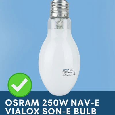 250W OSRAM NAV-E HPS High Pressure Sodium SON-E Elliptical Light Bulb GES E40 - Image 1 of 2