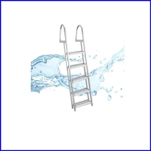 Escalera de aluminio portátil resistente a la intemperie - Solución de acoplamiento de 5 pasos para barcos - Imagen 1 de 9