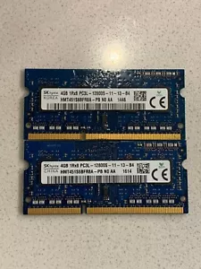 8GB (2x4GB) PC3L-12800s DDR3-1600MHz 1Rx8 Non-ECC Hynix HMT451S6BFR8A-PB - Picture 1 of 1