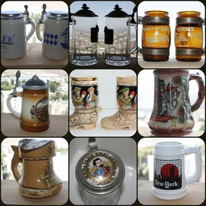 Collectible Beer Stein Mug Tankard Pint Jar Can Drinkware Breweriana and Others - Picture 1 of 118