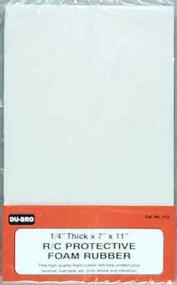 Dubro Du-bro RC Remote Control Airplane Protective Foam Rubber 1/4" Thick DUB513 - Image 1 of 3