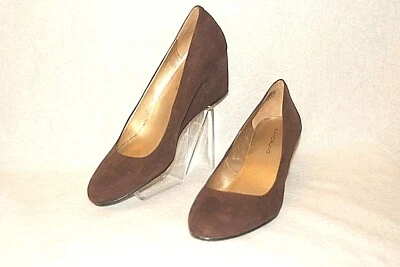  Zapatos de Tacones de Cuña BANDOLINO Gamuza Look Marrón Cómodos Condette Talla 10M* En muy buen estado+ Foto 1 de 4