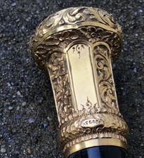 Antique 26.6 Grams 14K 14 KT Gold R. F. Simmons Cane Walking Stick Scrap Melt