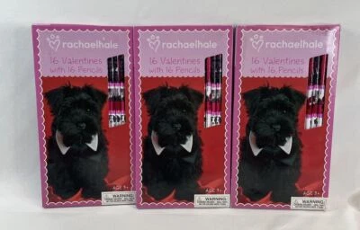 Rachaelhale Dogs Puppy Pet Animal Valentines Cards with Pencils 48 Cards Set New - Image 1 of 4