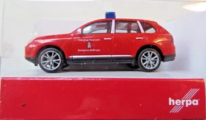 Herpa 046206 H0 Porsche Cayenne Vigili Del Fuoco Bergheim-Bissingen Nuovo In OVP - Foto 1 di 2